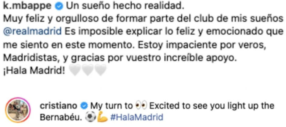 Cristiano Ronaldo le ha dedicado un bonito mensaje a Kylian Mbappé