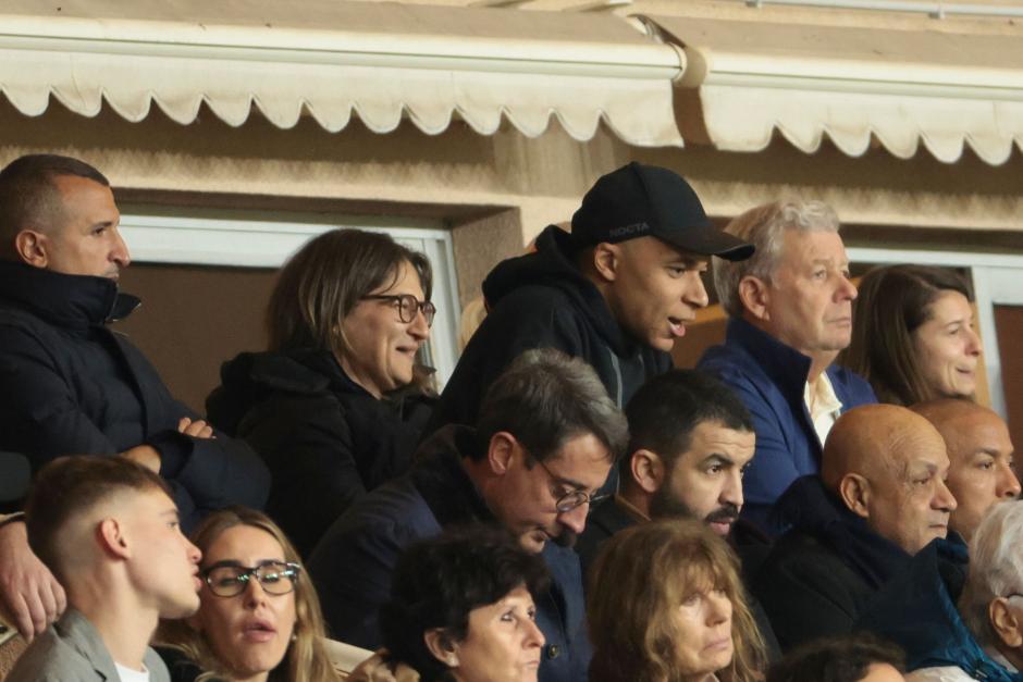 Kylian Mbappe of PSG and his mother Fayza Lamari in the stands during the French championship Ligue 1 football match between AS Monaco (ASM) and Paris Saint-Germain (PSG) on March 1, 2024 at Stade Louis II in Monaco - Photo Jean Catuffe / DPPI
FOOTBALL - FRENCH CHAMP - MONACO v PARIS SG, , Monaco - 01 Mar 2024