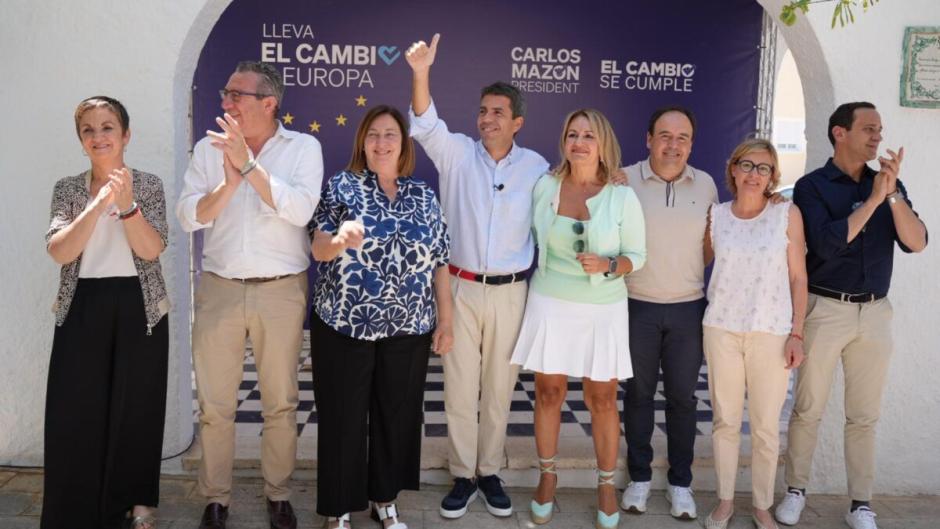 Carlos Mazón en un acto para las elecciones europeas 2024 en Denia