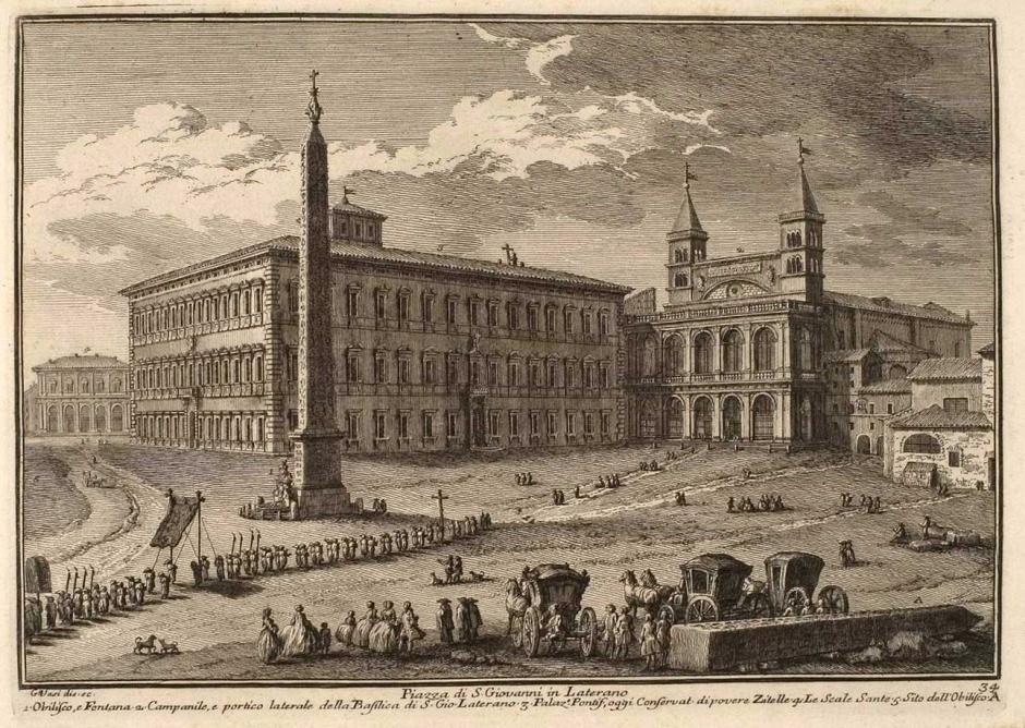 Ulteriori dettagli
Stampa del 1752 raffigurante la basilica, il palazzo e l'obelisco