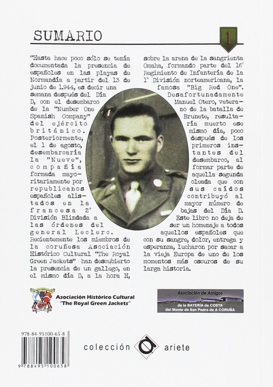 Contraportada de Manuel Otero Martínez: Un gallego en Omaha Beach