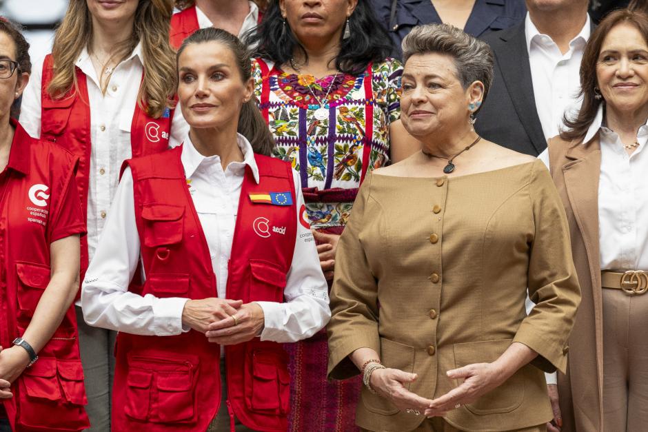 La Reina y Lucrecia Peinado, este miércoles en la Ciudad de Guatemala