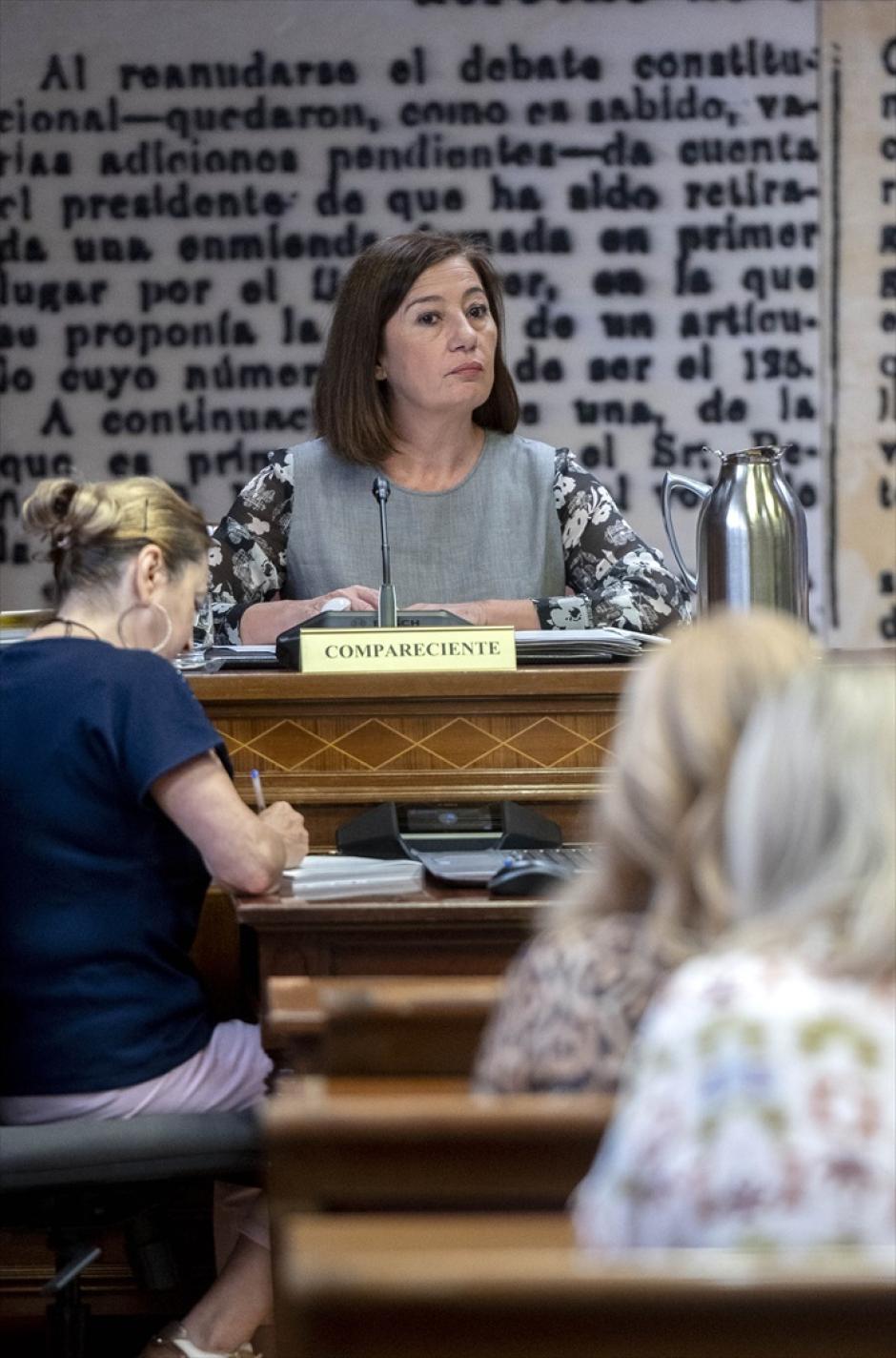 La presidenta del Congreso de los Diputados, Francina Armengol, comparece ante la Comisión de Investigación