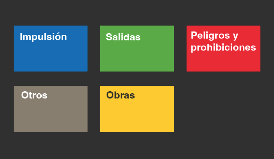 Diferentes colores de Metro