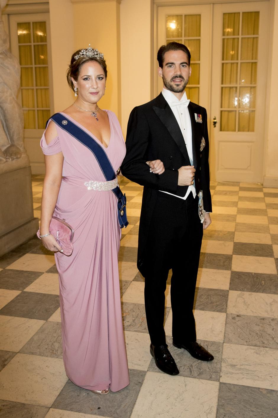 Teodora de Grecia, junto a su hermano Philippos