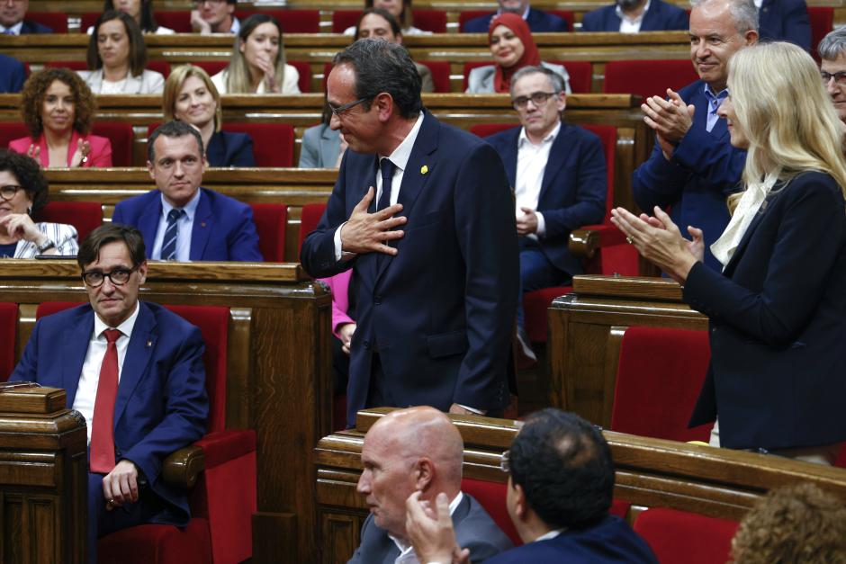 Josep Rull, tras ser elegido presidente del Parlamento de Cataluña