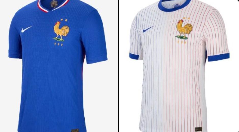 Francia: Francia vestirá de azul y escudo dorado si juega con su primera equipación, y de blanco con rayas multicolores y escudo dorado en su segunda. Es una de las favoritas para ganar lo que sería su tercera Eurocopa en la historia.