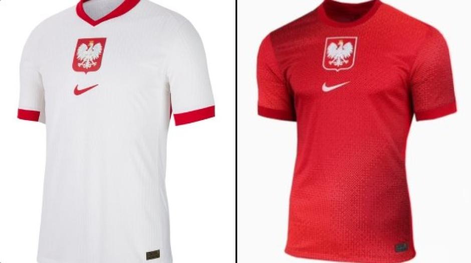 Polonia: la Polonia de Lewandowski vestirá de blanco y cuello rojo en la primera equipación, y de rojo entera la segunda, con el escudo en el centro de la camiseta. Comparte Grupo D con Países Bajos, Francia y Austria.