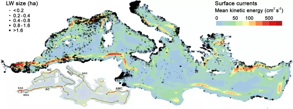 Volumen de basura en el Mediterráneo