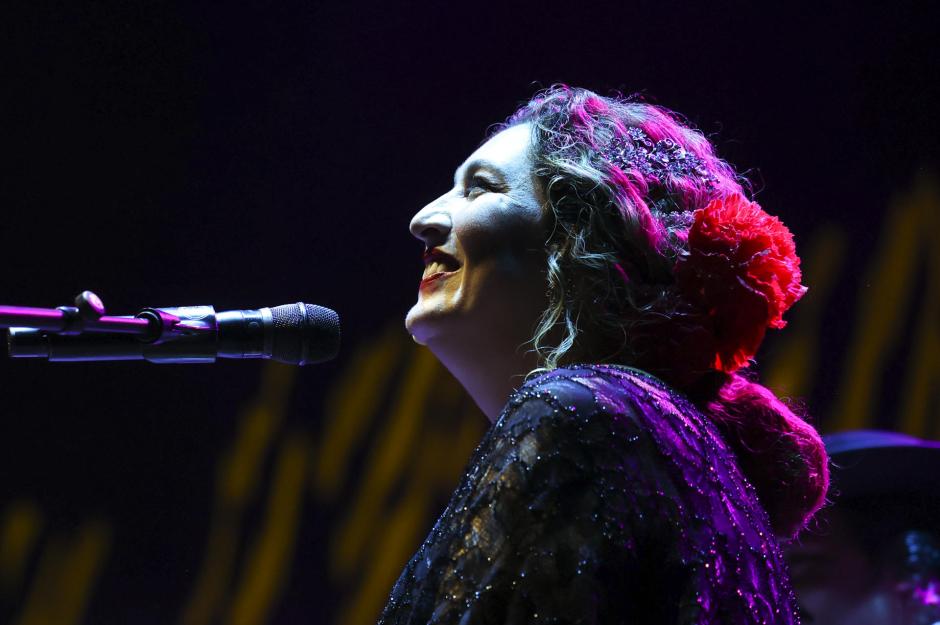 Estrella Morente el viernes en el Jardín Botánico de Madrid