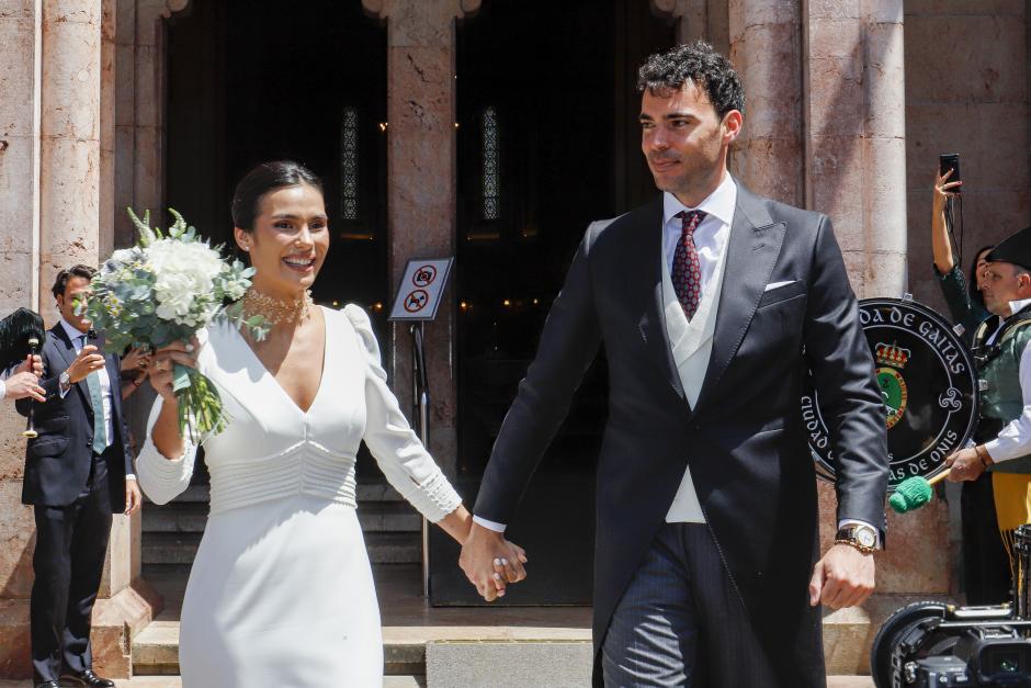 during wedding Juanjo Garcia Obregon and Cristina Gutierrez in Cangas de Onis  15 June 2024