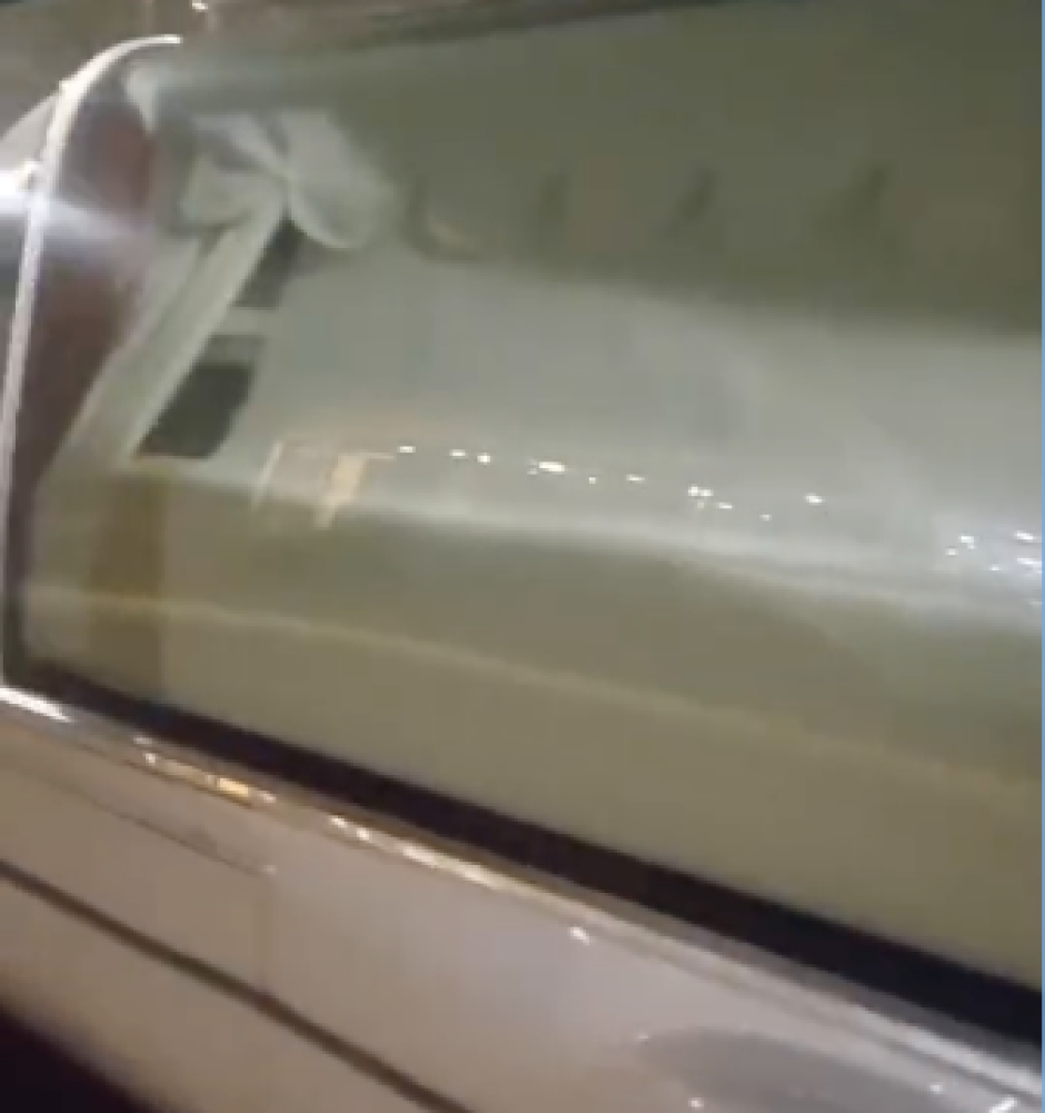 El lateral tapado por las cortinas