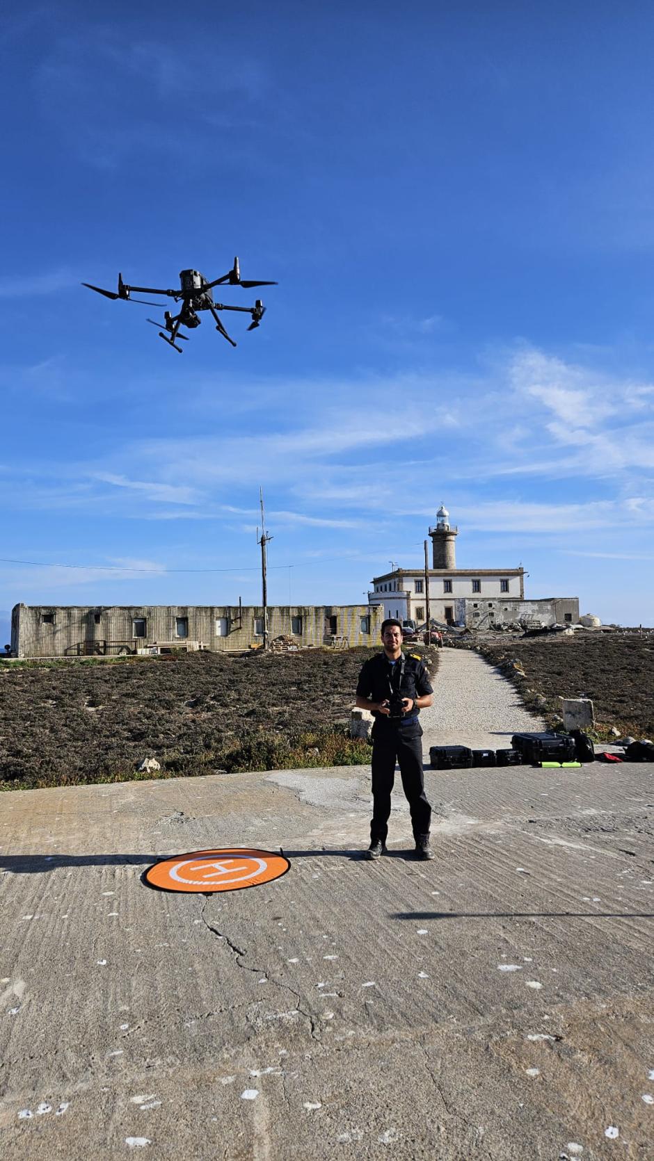 La Armada empleó un dron con sensor óptico y LIDAR (Laser Imaging Detection and Ranging) topográfico para redefinir la línea de costa de la isla de Alborán