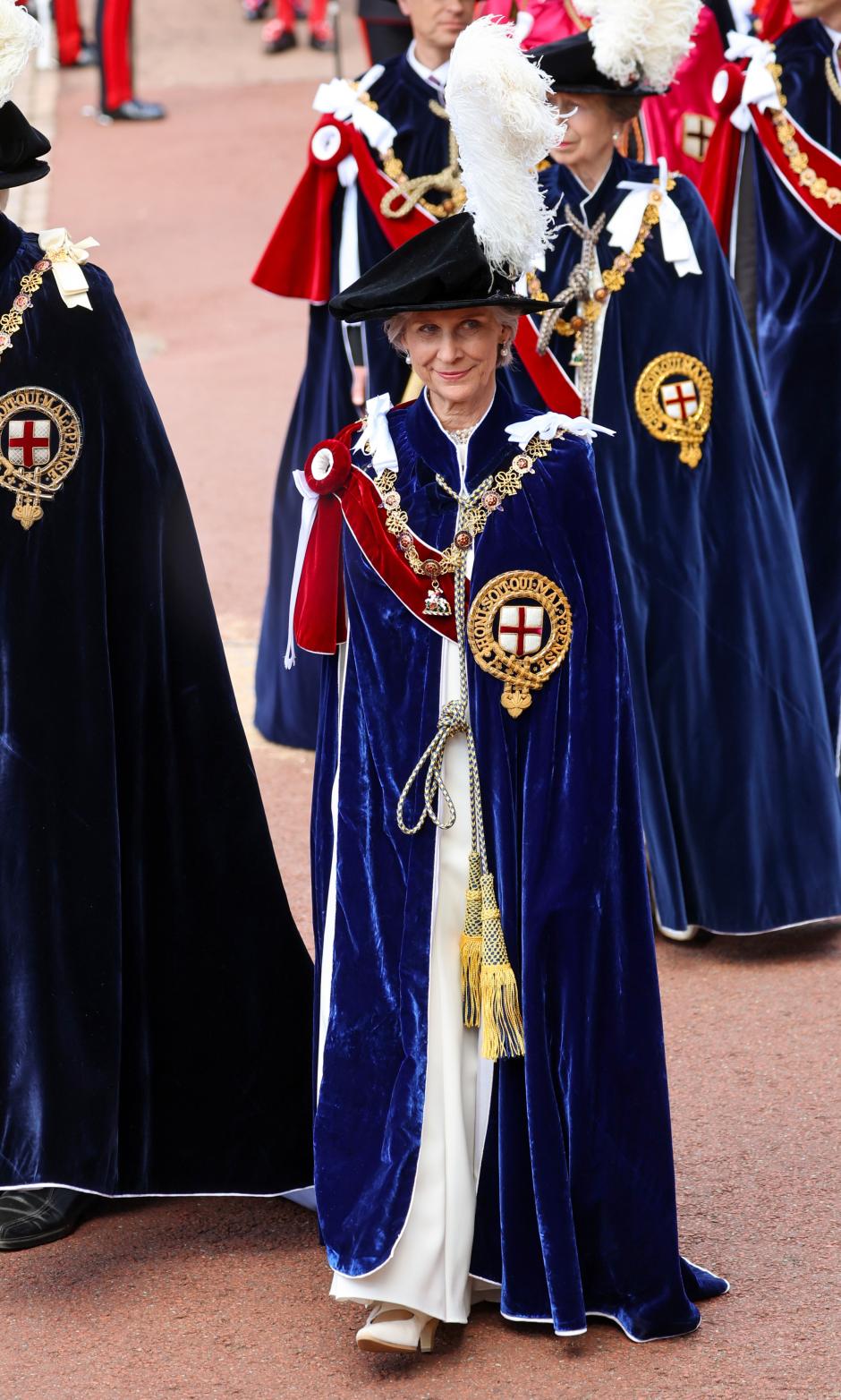 The Duchess of Gloucester arrives to attend the annual Order of the Garter Service at St George's Chapel, Windsor Castle, Berkshire. Picture date: Monday June 17, 2024. *** Local Caption *** .