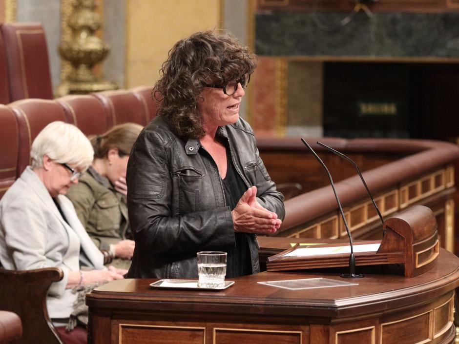 La diputada de ERC Teresa Jordà, en el Pleno del 23 de abril