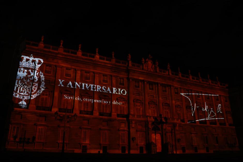 videomapping en la fachada de la Puerta del Príncipe del Palacio Real