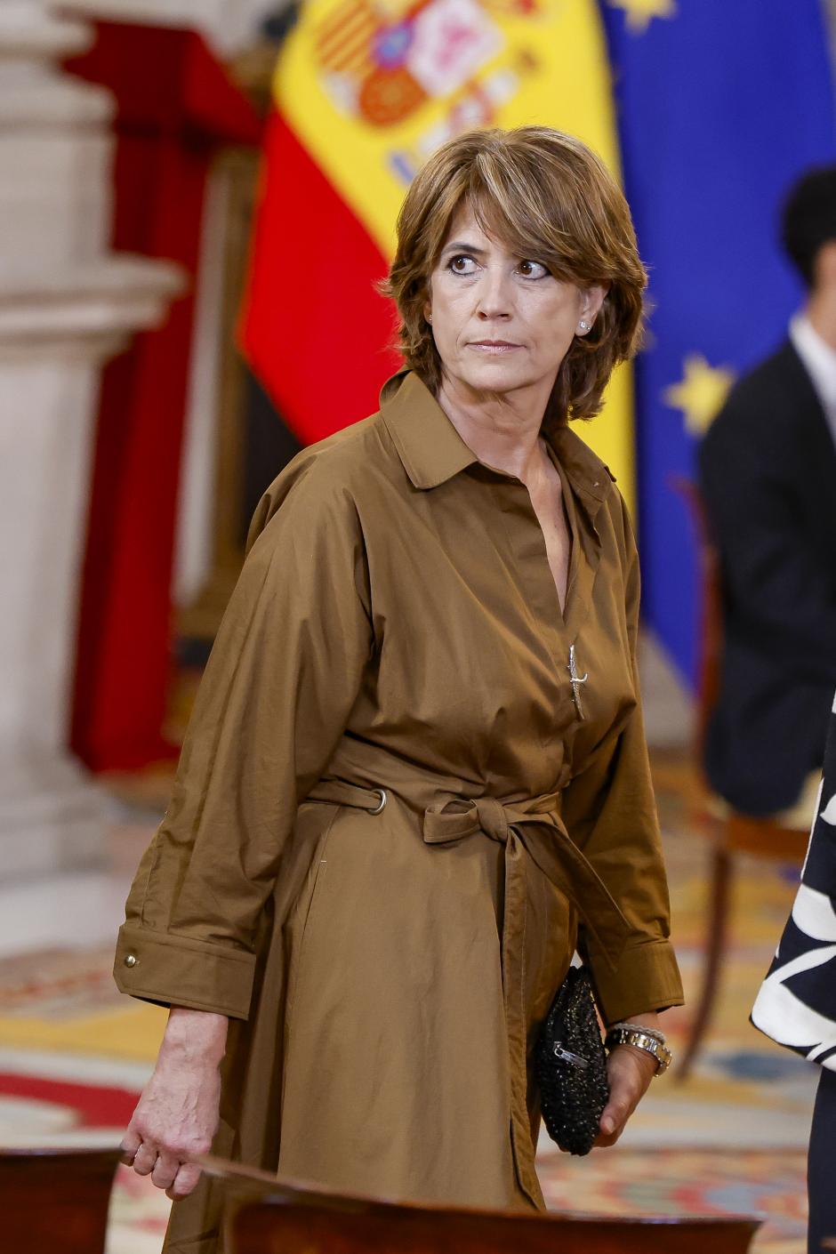 Dolores Delgado attending the delivery of Order Civil Merit / Orden del Merito Civil during 10 anniversary  of the proclamation of Spanish King Felipe VI at RealPalace in Madrid on Wednesday, 19 June 2024.