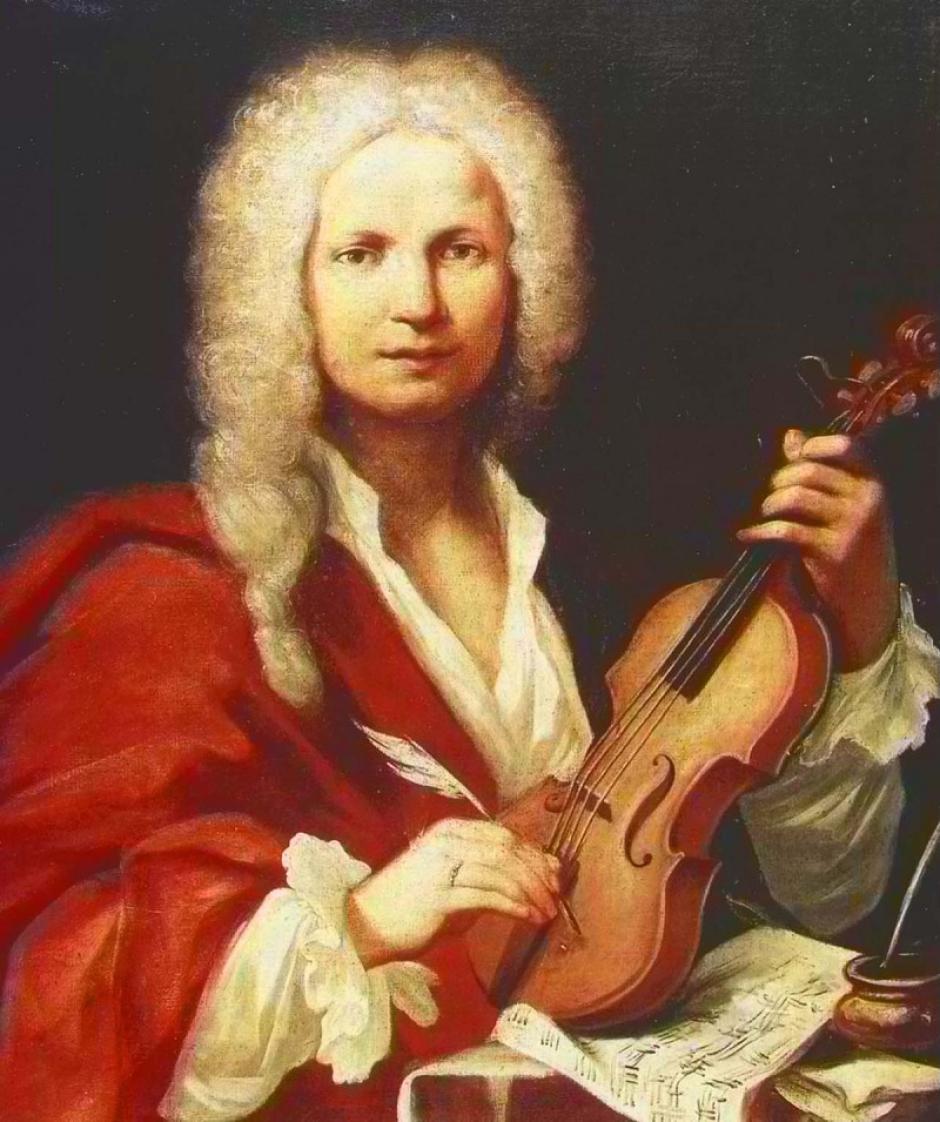 Retrato anónimo de Vivaldi con un violín