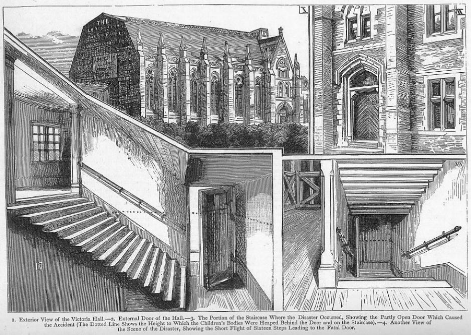 Ilustración de cómo era el Victoria Hall