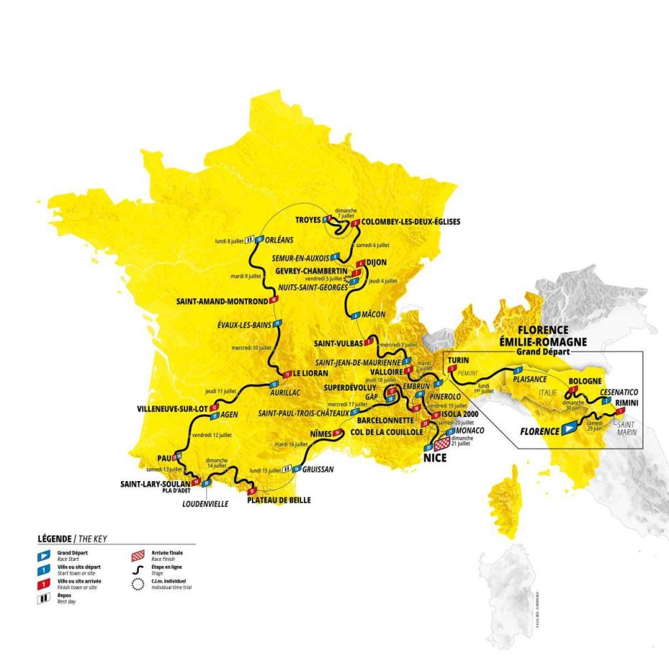 Recorrido Tour de Francia 2024