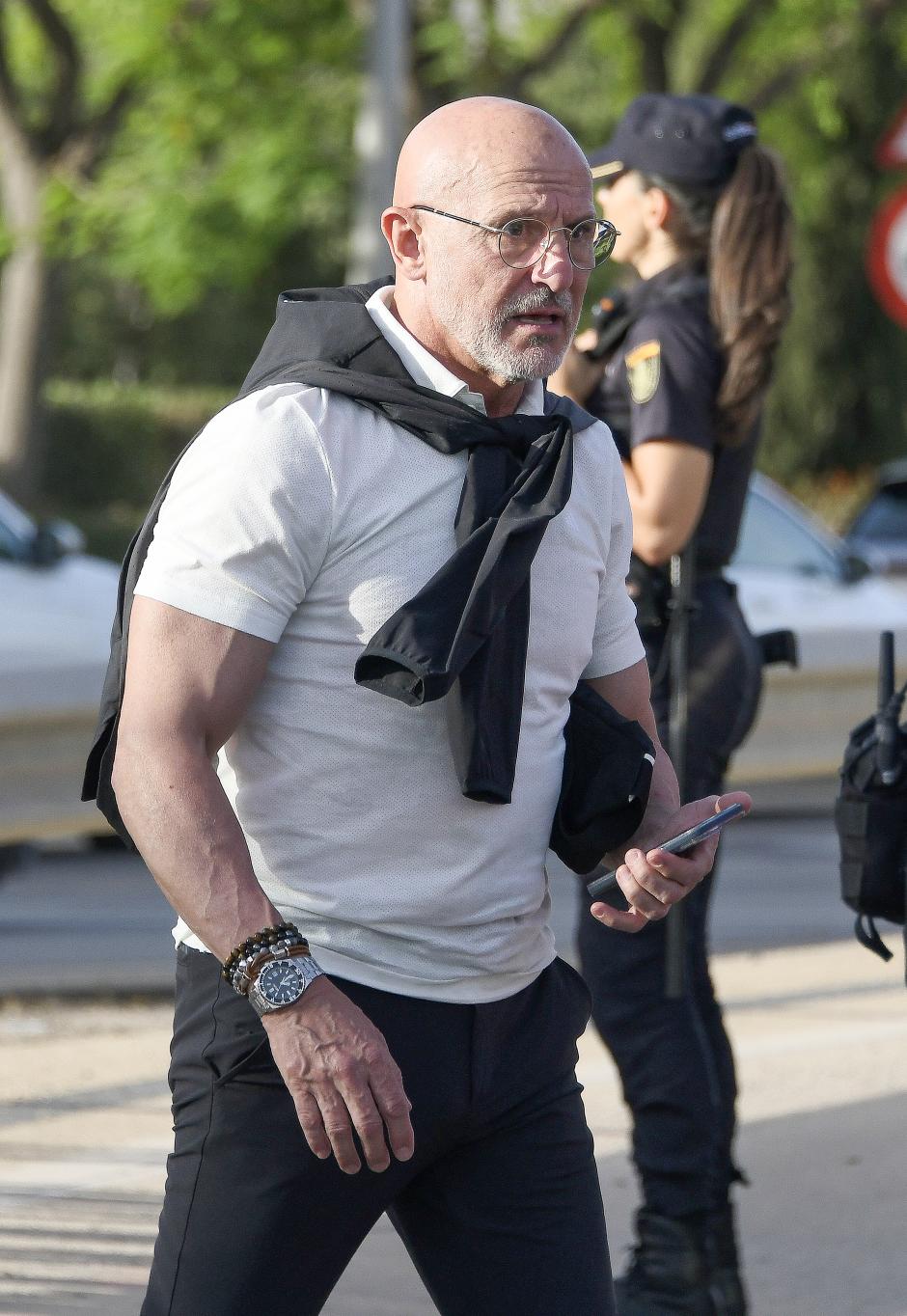 Spanish coach Luis de la Fuente arrive in Mallorca, Spain. June 6 2024