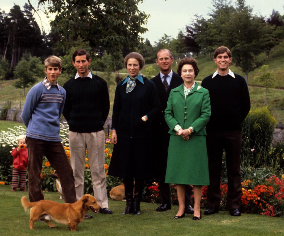 (left to right) Prince Edward, the Prince of Wales, the Princess Royal, the Duke of Edinburgh, Queen Elizabeth II and Prince Andrew. 
File photo dated 01/09/1979 of