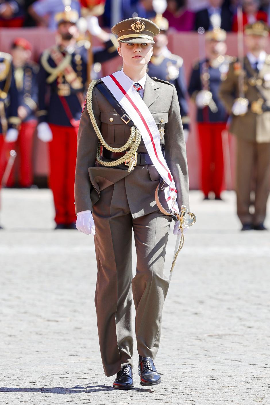 Princess Leonor de Borbon during entrega de los despachos de empleo en la academia general militar  in Zaragoza on Wednesday, 03 July 2024.