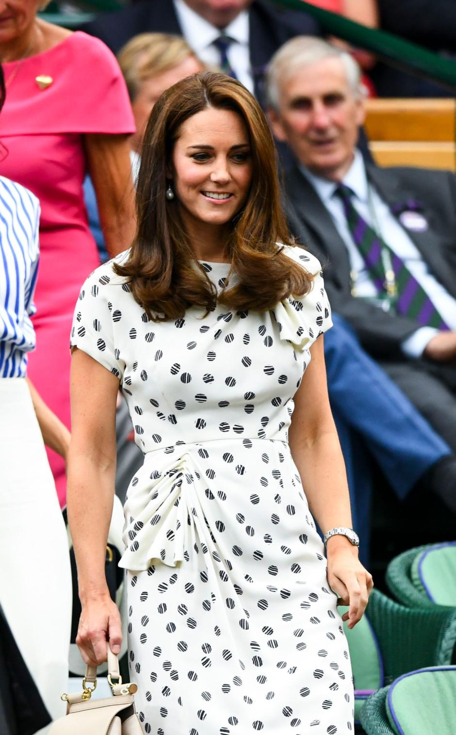 Catherine Duchess of Cambridge
Wimbledon Tennis Championships, Day 2, The All England Lawn Tennis and Croquet Club, London, UK - 02 Jul 2019
Shoes By Gianvito Rossi, Bag By Alexander McQueen, Belt By Alexander McQueen Wearing Suzannah Worn Before
Wearing Suzannah London