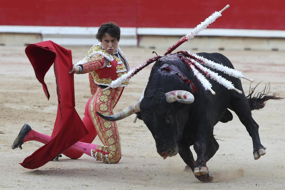 Roca Rey, ídolo de Pamplona, en una de sus participaciones de 2023