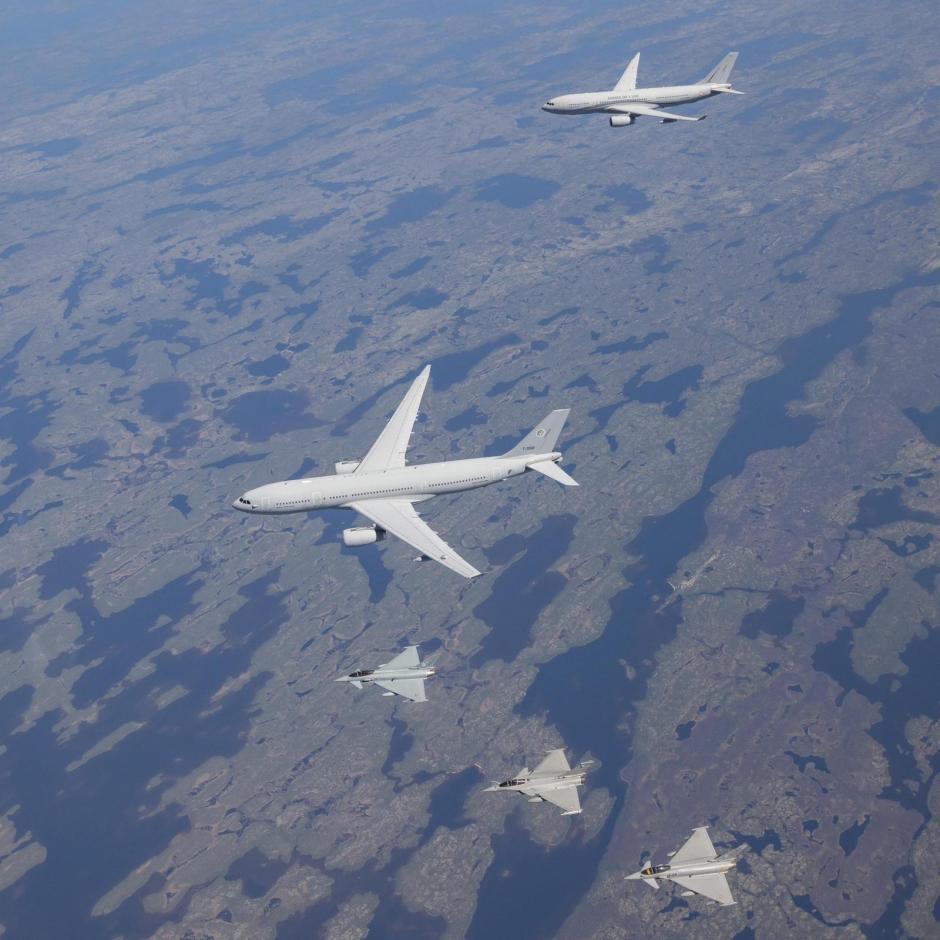 Eurofighters en formación