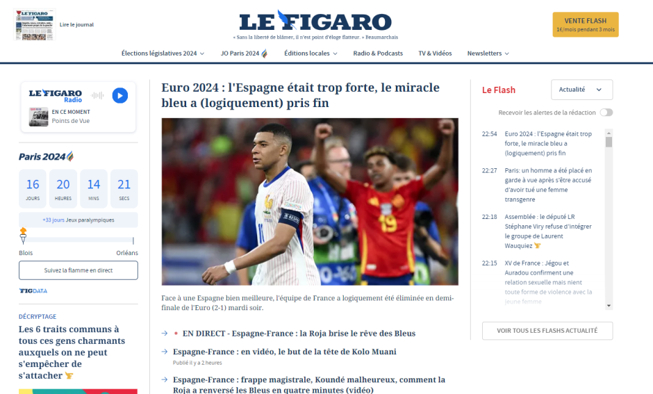 Le Figaro critica la actuación de Les Bleus y se rinde a la fortaleza de España