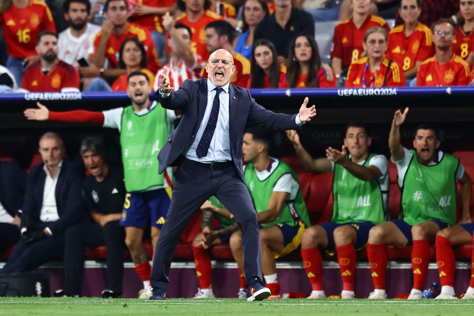 Spain manager Luis de la Fuente reacts
Spain v France, UEFA European Championship 2024, Semi Final, Football, Munich Football Arena, Munich, Germany - 09 Jul 2024