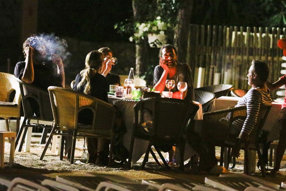 Actor Adrien Brody and friends at restaurant near Monaco.
08/08/2016