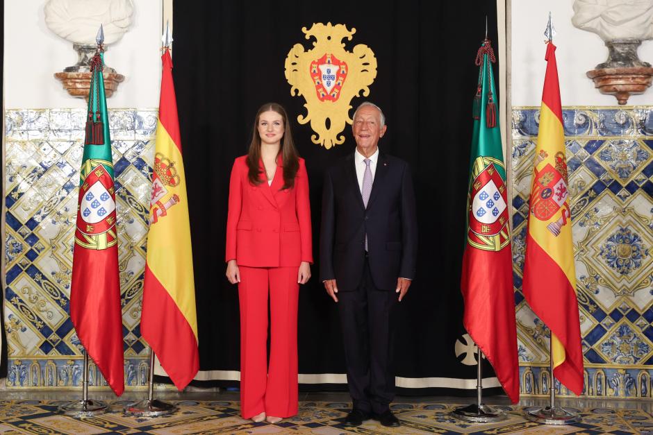 La Heredera de la Corona con el presidente de Portugal en el Palacio de Belém