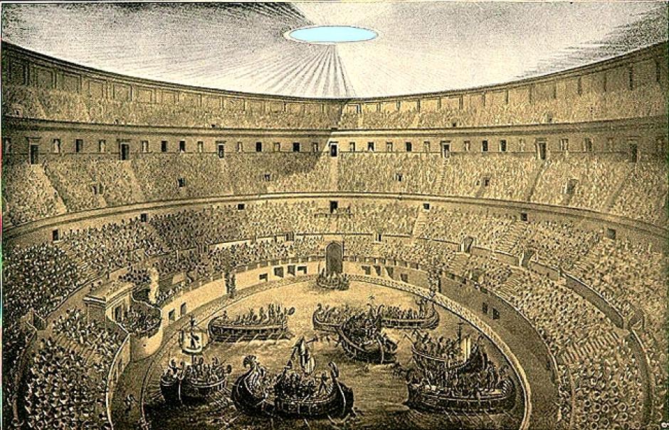 La Naumaquia en el Coliseo de Roma