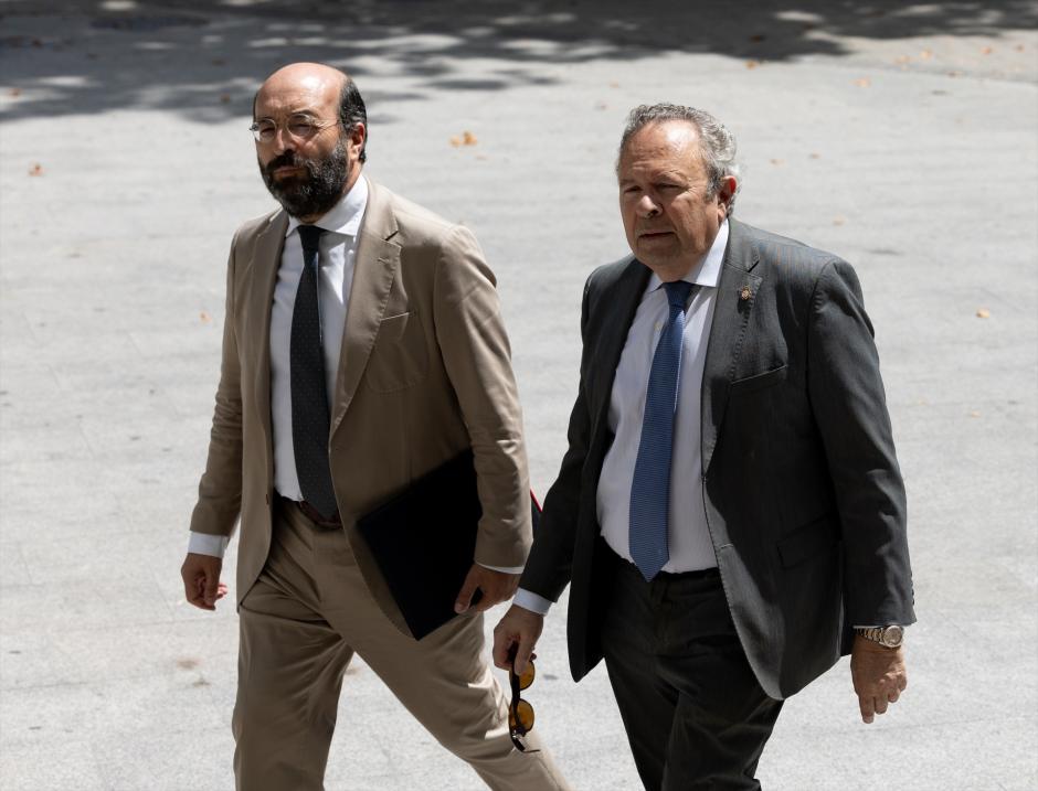 José María Coello de Portugal y Juan Carlos Doadrio, a su llegada al juzgado de Plaza Castilla