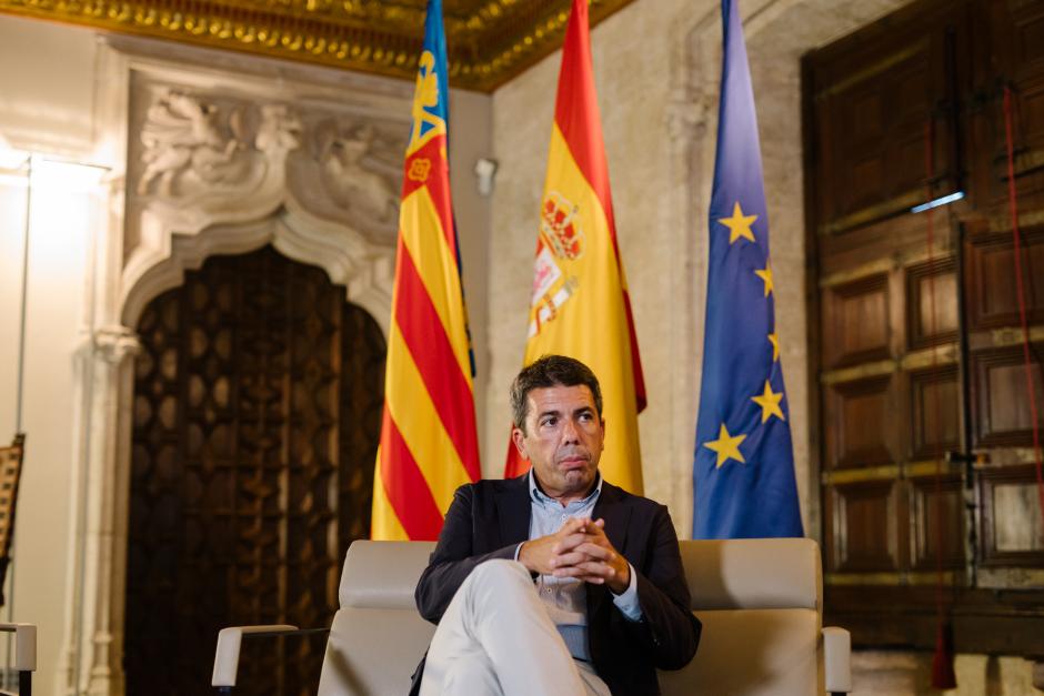 El presidente de la Comunidad Valenciana, en un instante de la entrevista