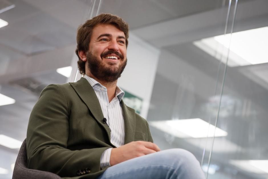 Juan García-Gallardo, durante la entrevista con El Debate