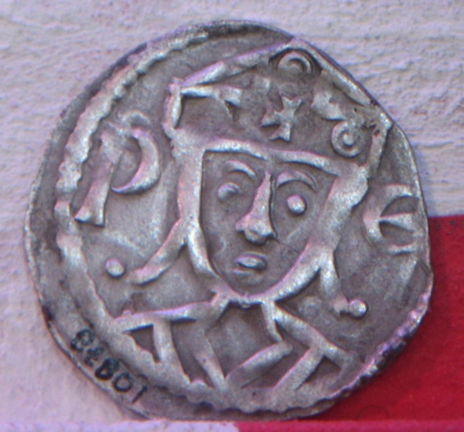 Moneda con la imagen de Valdemar II de Dinamarca