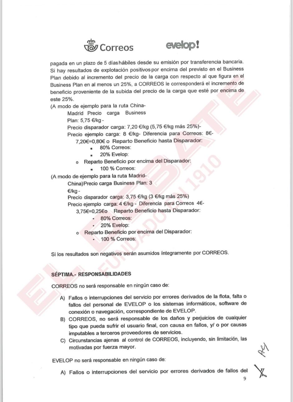 Otra de las partes del contrato firmado entre Correos y Evelop