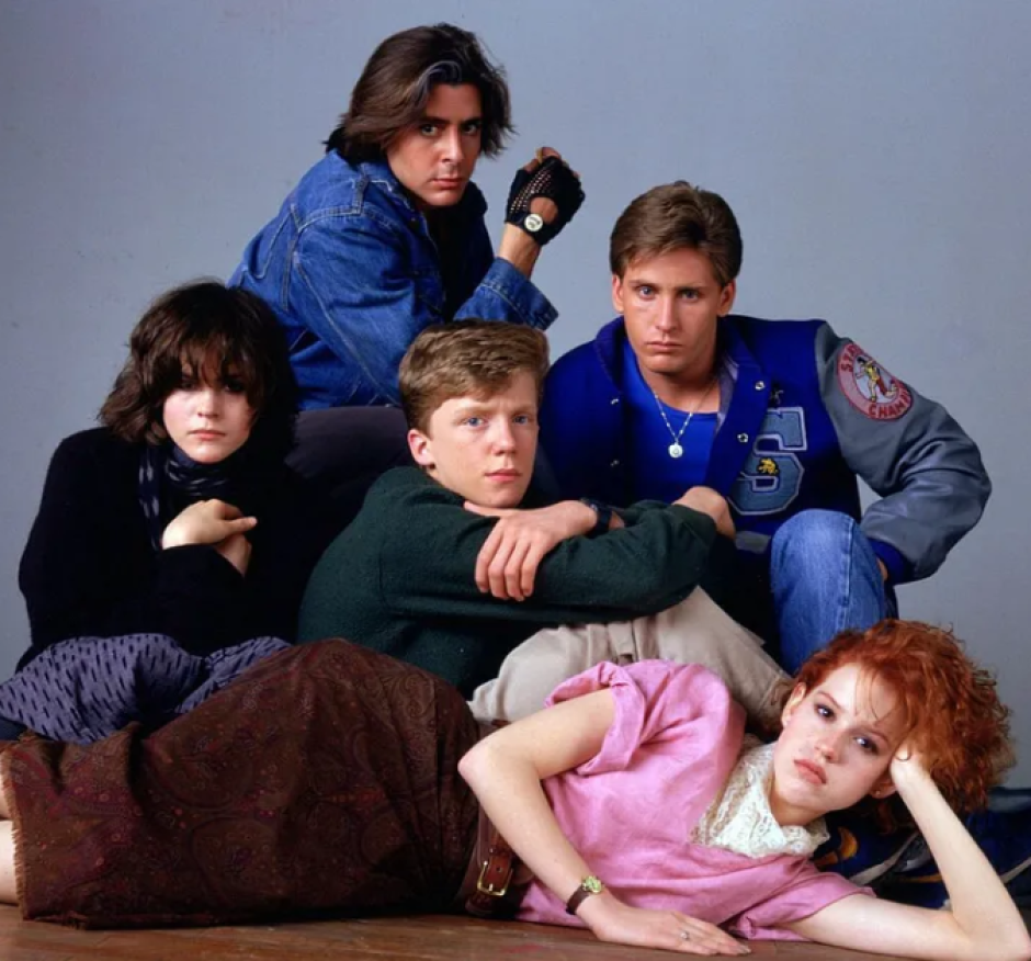 Los protagonistas de El club de los cinco (1985) de John Hughes