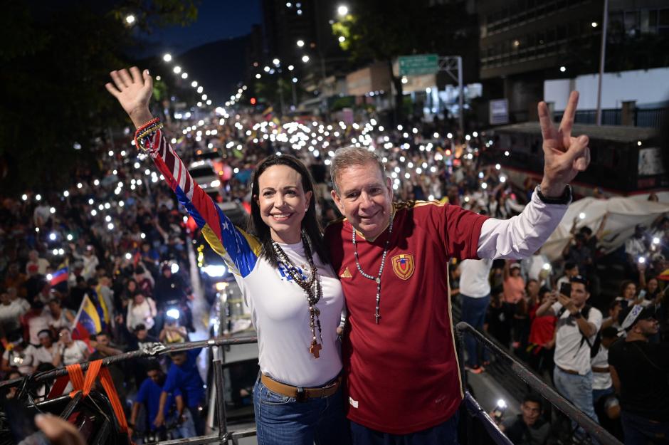 María Corina Machado, líder de la oposición de Venezuela y Edmundo González Urrutia candidato presidencial