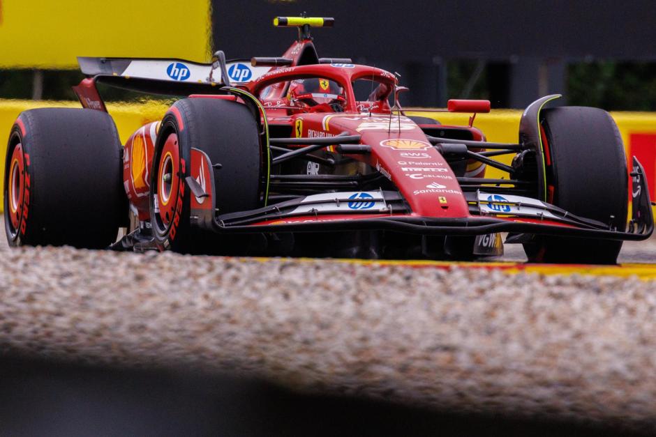 El piloto español Carlos Sainz Jr., en acción durante el GP de Bélgica