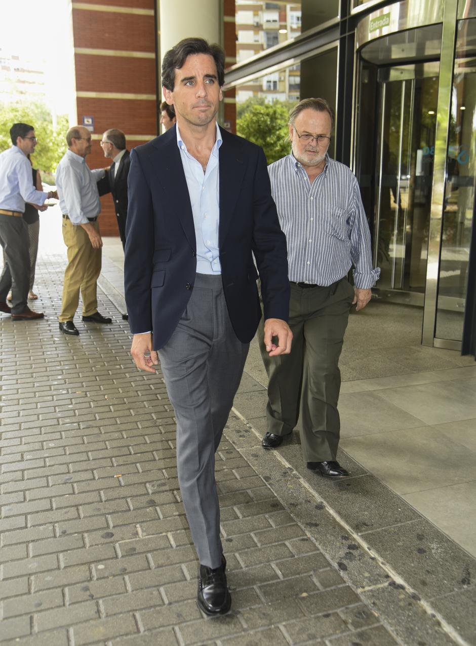 Juan Ortega en el funeral de Pepe Luis Vázquez Silva.