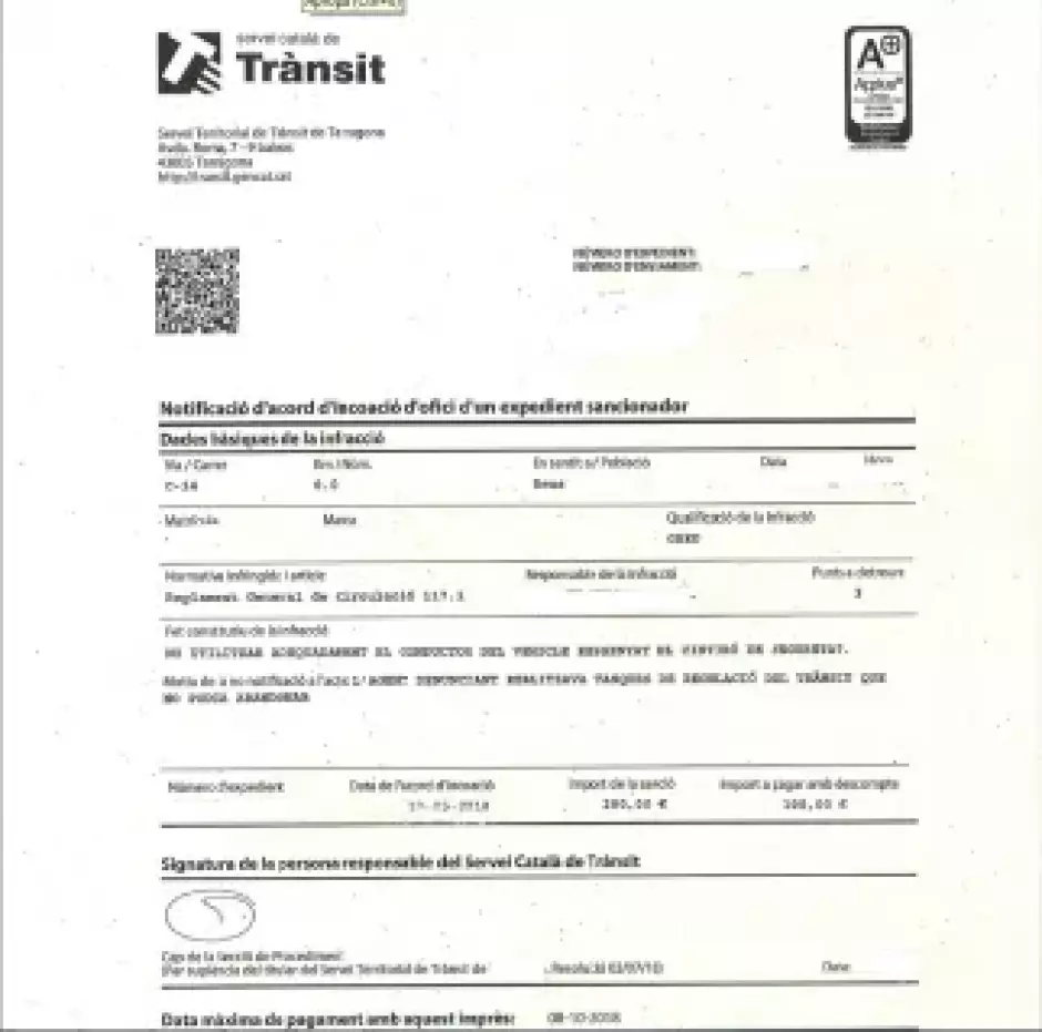 Multa de tráfico catalana, una complicación innecesaria para los conductores españoles