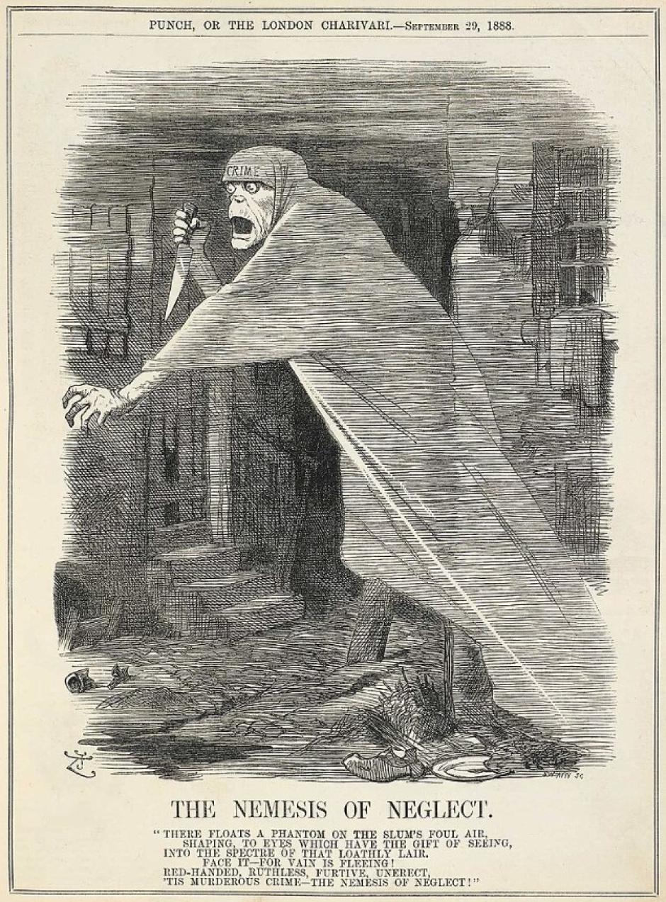 Representación de Jack el Destripador en la revista Punch en 1888.