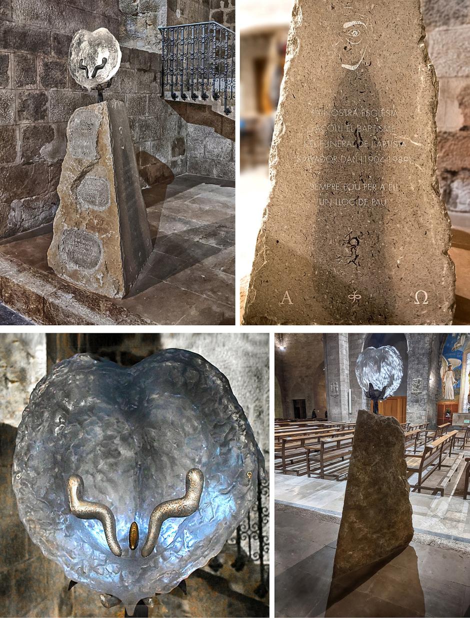 Vistas del monumento dedicado a Salvador Dalí en la iglesia de Sant Pere de Figueres