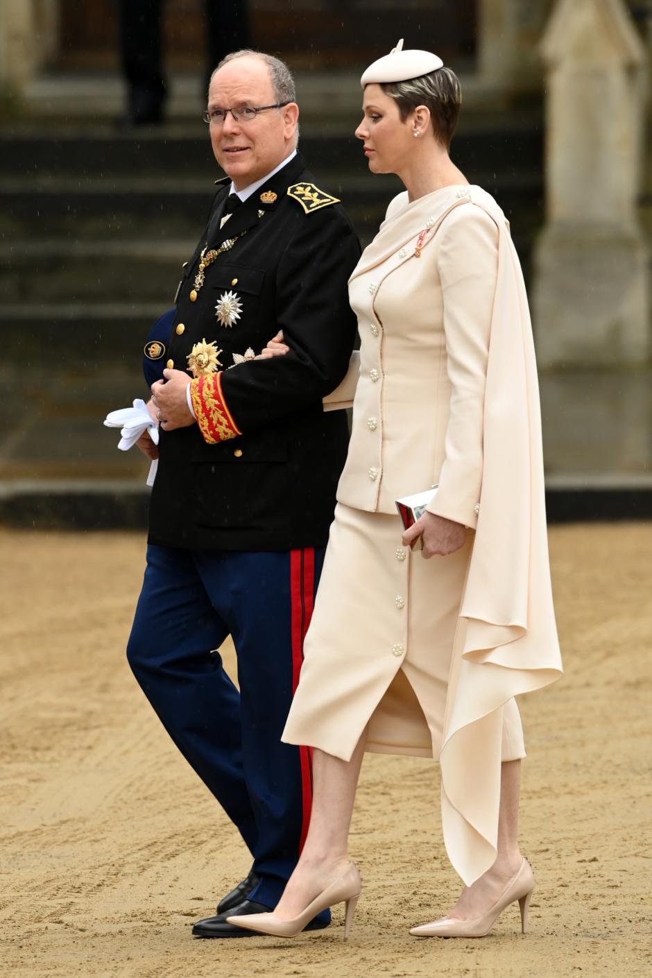 Prince Albert II and Princess Charlene of Monaco attending Britain's King Charles´s coronation ceremony in London, Britain May 6, 2023.