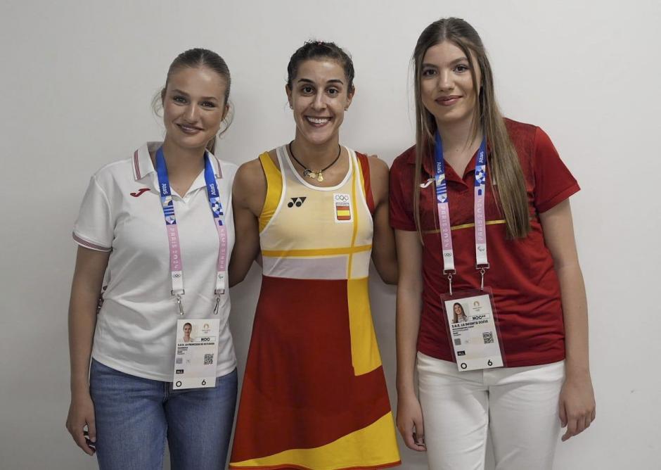 Princess Leonor and Infanta Sofía attend sporting activities at the Paris Olympics.
Carolina Marin