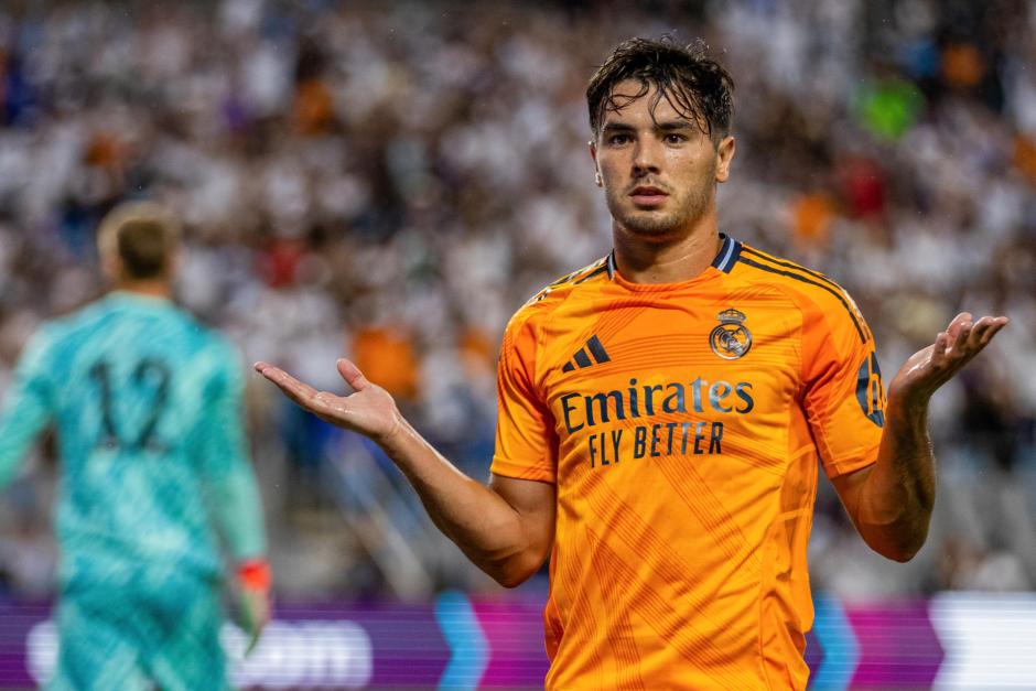 Brahim Díaz celebra su gol este martes en el partido amistoso entre Real Madrid y Chelsea